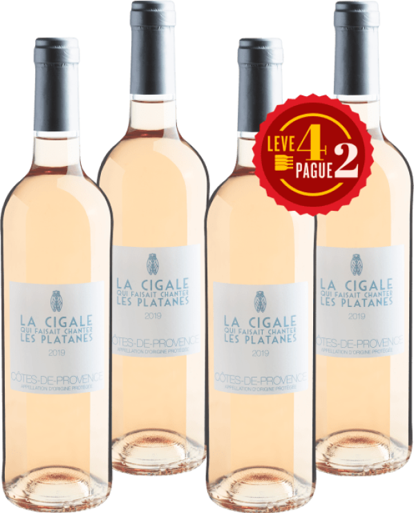 Leve 4, Pague 2: La Cigale Qui Faisait Chanter Les Platanes Côtes de Provence AOP 2019
