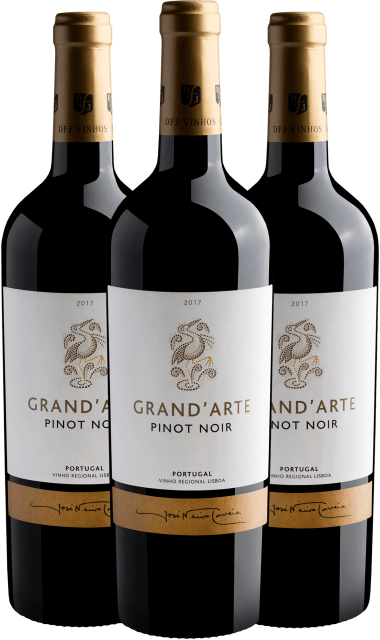 Kit 3 Grand'Arte Pinot Noir Vinho Regional Lisboa 2017