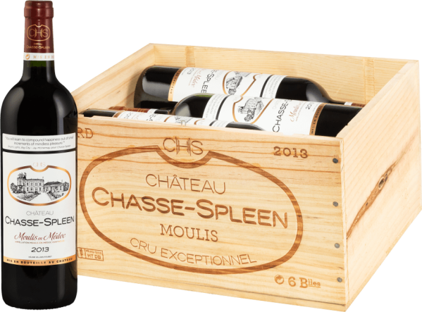 Kit 6 Château Chasse-Spleen Moulis en Médoc AOC 2013 + Caixa do Produtor