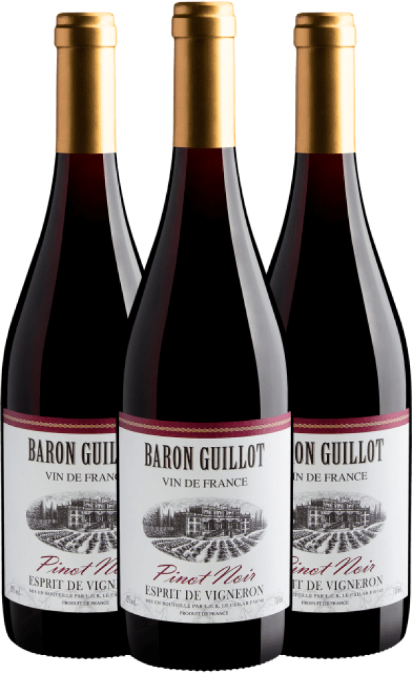 Kit 3 Baron Guillot Pinot Noir + Frete Grátis