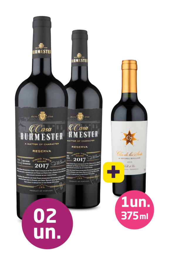 kit 2 - Casa Burmester Reserva + Clos De Los Siete 375 Ml Grátis