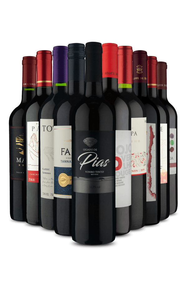 Kit Tintos Secos e Meio secos (10 Vinhos)