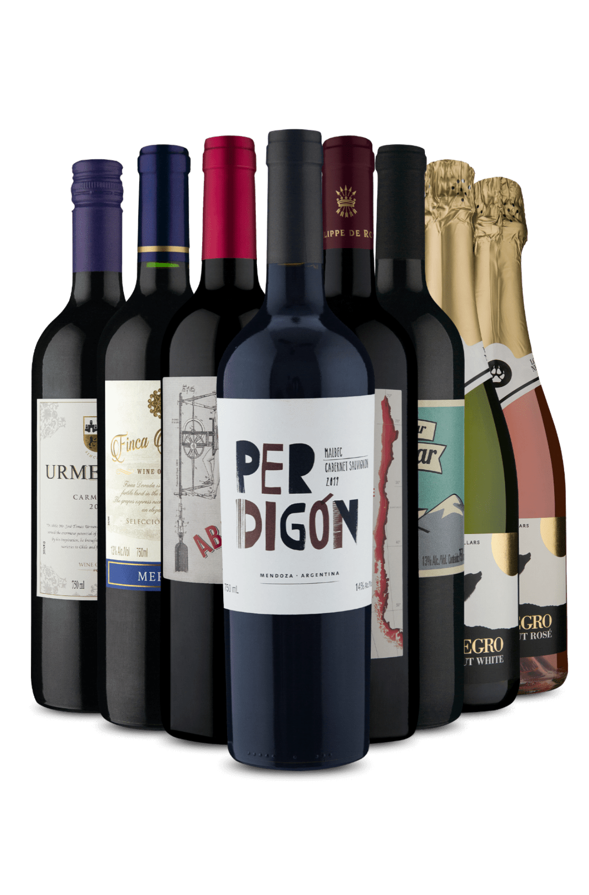 Kit 8 - Espumantes Entre os Tintos Premium (8 Vinhos)