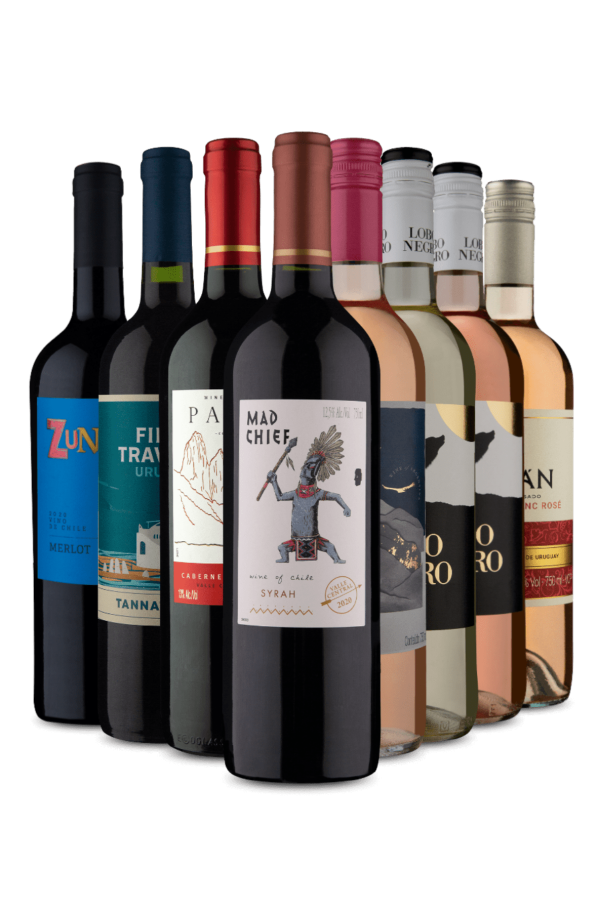 Kit 8 - 4 Tintos e 4 Refrescantes (8 Vinhos)