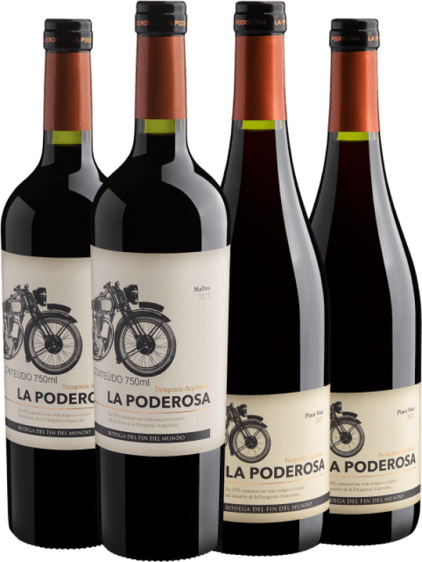 Kit 4 La Poderosa: Malbec e Pinot Noir