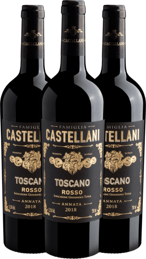 Kit 3 Famiglia Castellani Rosso Toscano IGT 2018