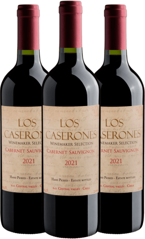 Kit 3 Los Caserones Winemaker Selection Cabernet Sauvignon Central Valley D.O. 2021