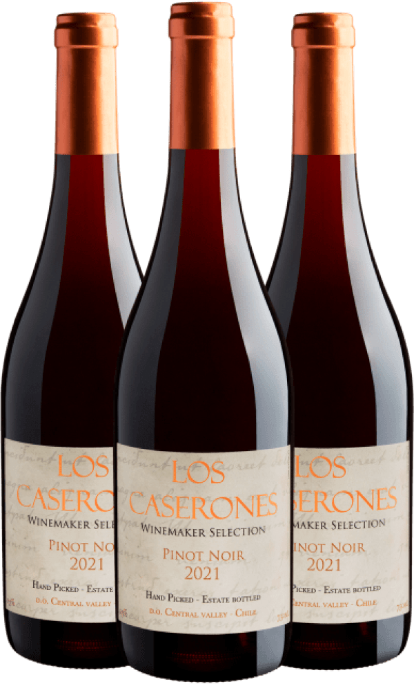 Kit 3 Los Caserones Winemaker Selection Pinot Noir Central Valley D.O. 2021