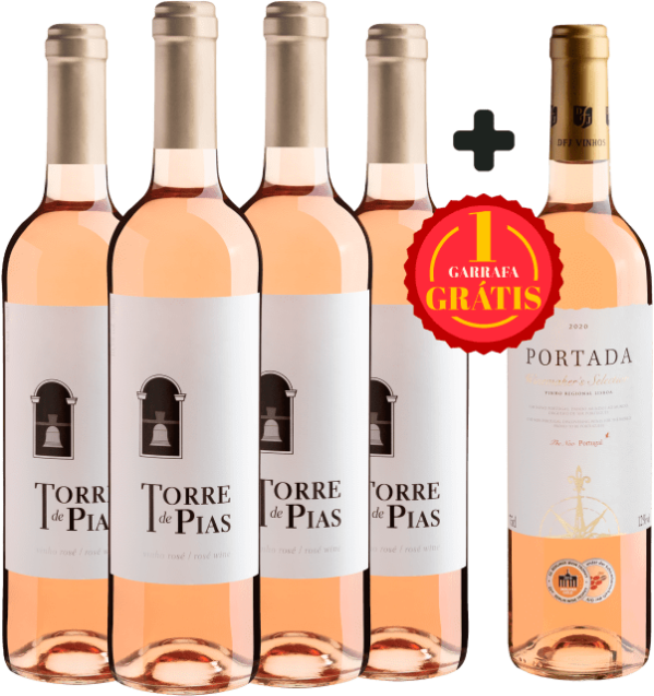 Leve 4 Torre de Pias Vinho Rosé e Ganhe 1 Portada Winemaker's Selection Rosé