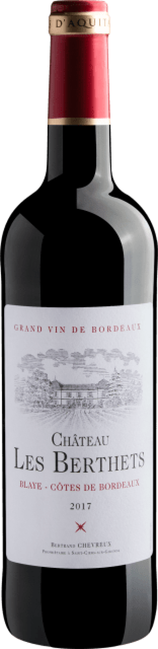Grand Vin de Bordeaux Château Les Berthets Blaye Côtes de Bordeaux 2017