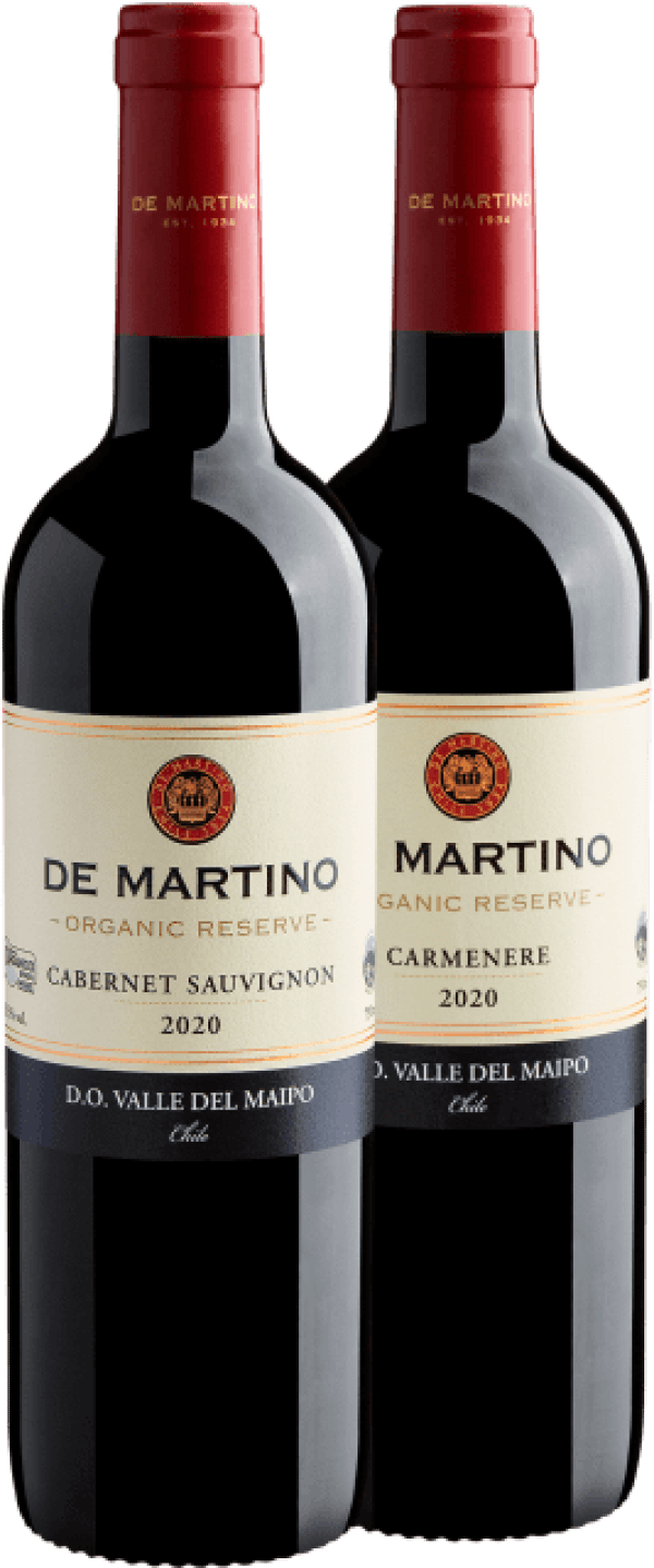 Kit De Martino Organic Reserve: 1 Cabernet Sauvignon + 1 Carménère