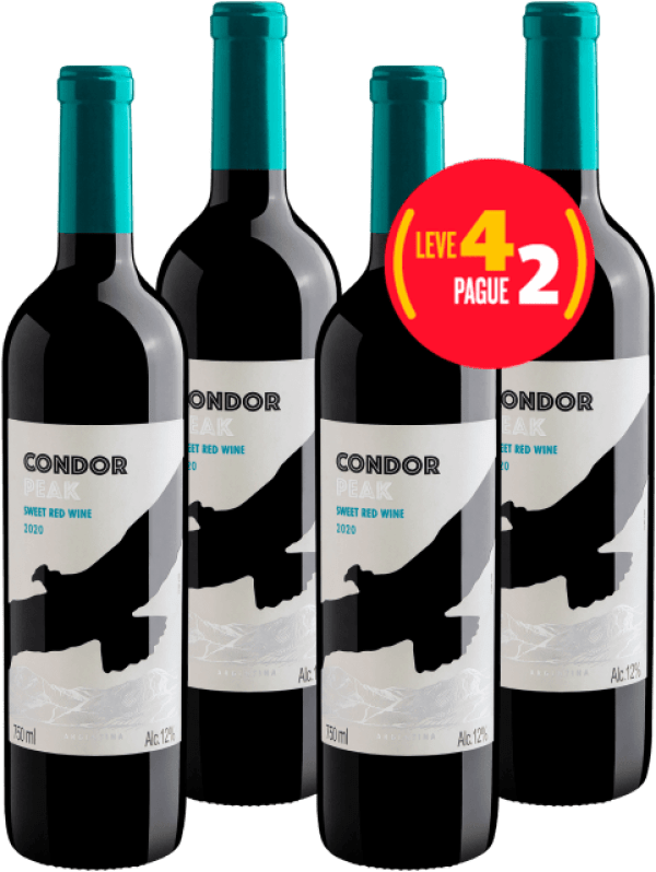 Kit Leve 4 Pague 2: Condor Peak Sweet Red Wine Suave 2020