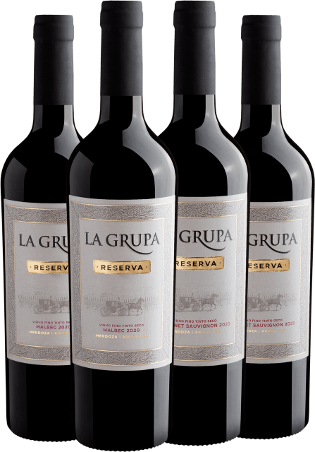 Kit La Grupa Reserva: 2 Malbecs + 2 Cabernets Sauvignons