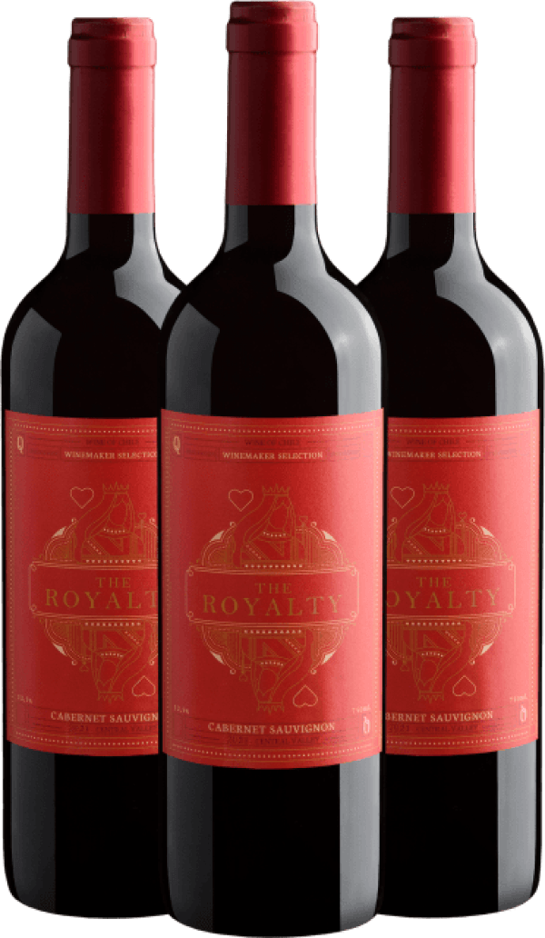 Kit 3 The Royalty Winemaker Selection Cabernet Sauvignon Central Valley D.O. 2021