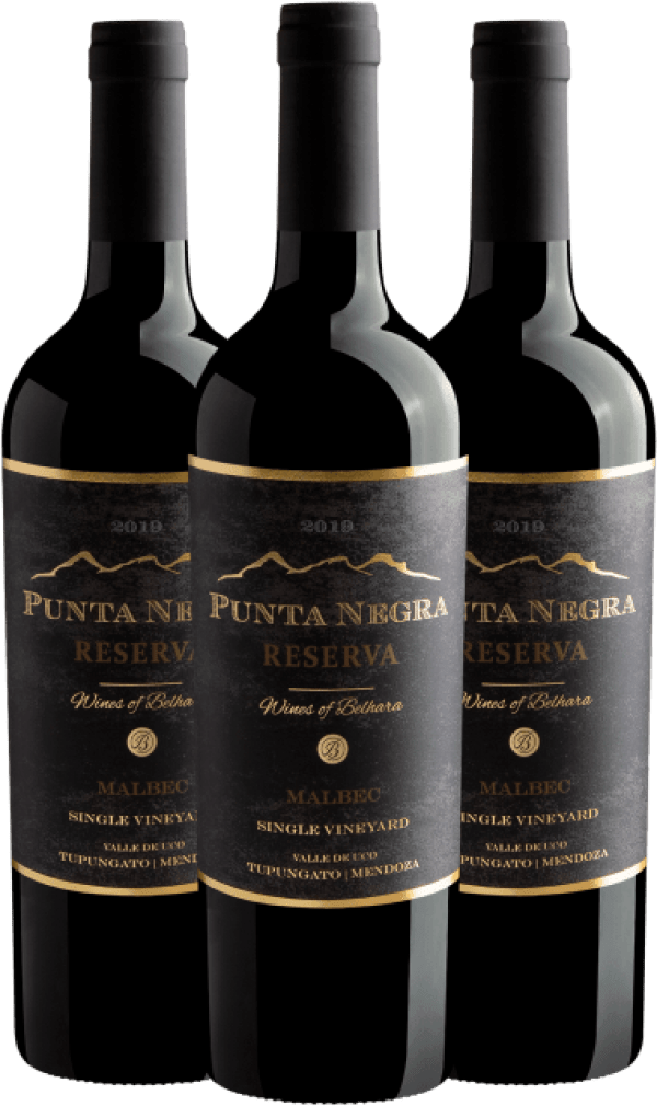 Kit 3 Punta Negra Reserva Malbec Single Vineyard 2019