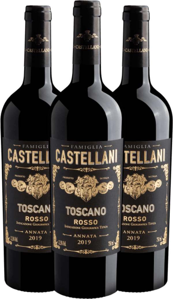 Kit 3 Famiglia Castellani Toscano Rosso