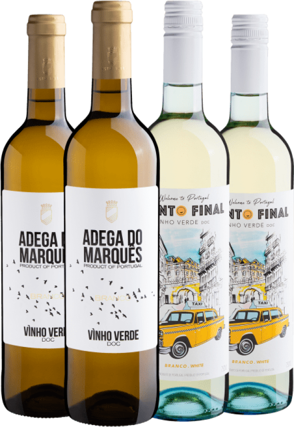 Kit Vinho Verde: 2 Adega do Marquês + 2 Ponto Final