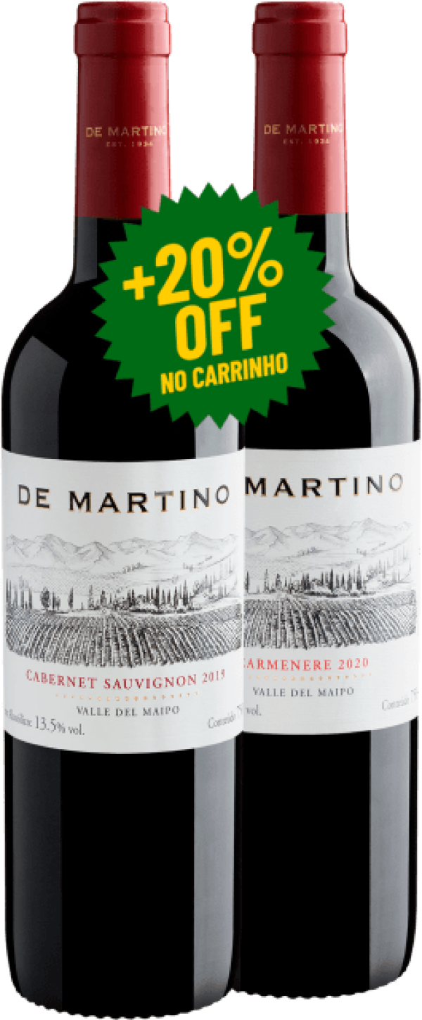 Kit De Martino: 1 Carménère + 1 Cabernet Sauvignon