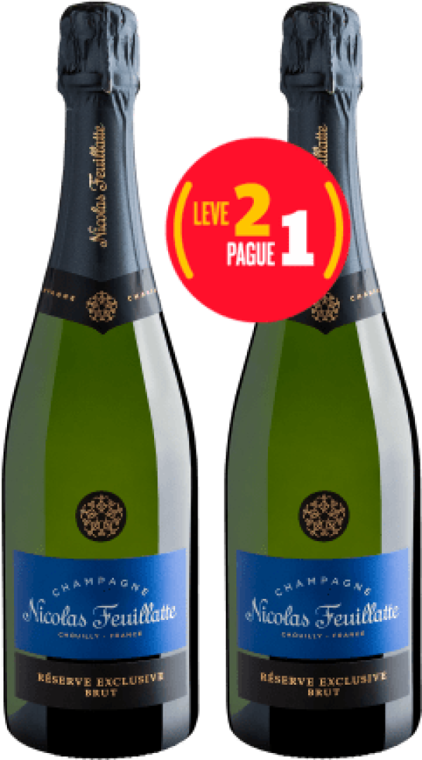 Kit Leve 2 Pague 1 Champagne Nicolas Feuillatte Réserve Exclusive Brut