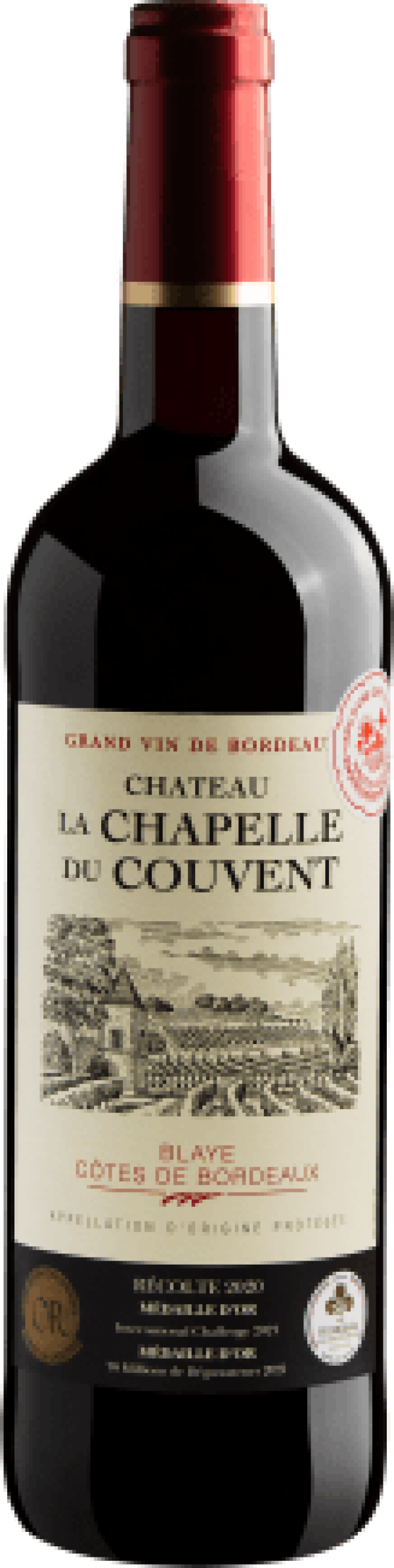 Chateau La Chapelle Du Couvent Blaye-Côtes de Bordeaux AOP 2020